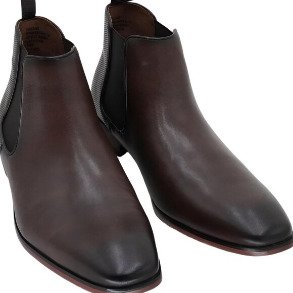 Tommy Hilfiger Men\'s Sesame Chelsea Dress Boots Dark Brown 13M main image 6